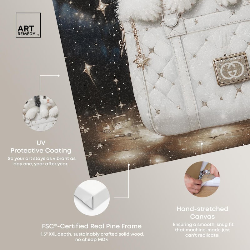 Constellation Kittens Purse Canvas by Art Remedy, Gallery Wrapped