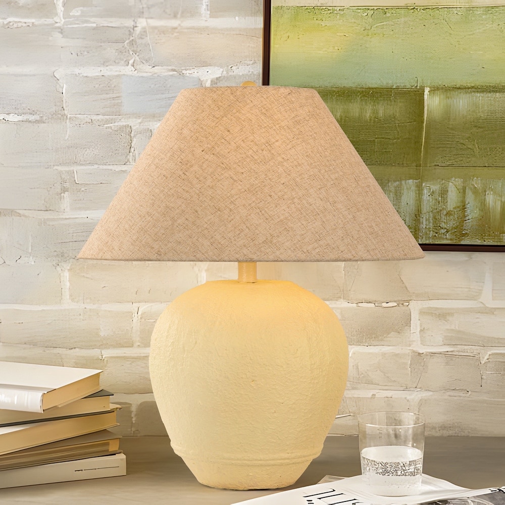 Ceramic Table Lamp with Linen Shade
