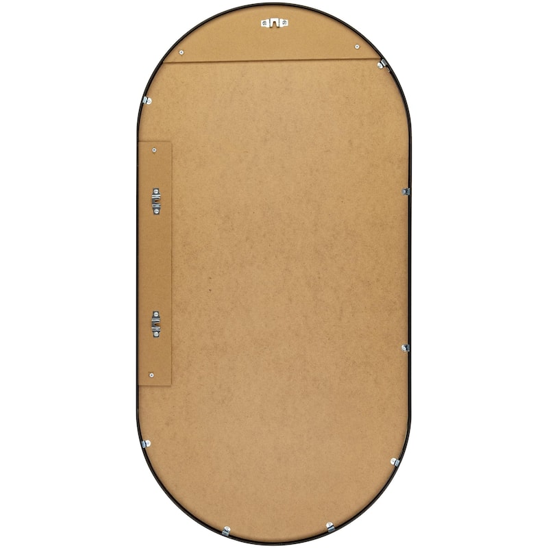 Livabliss Aranya Modern Aluminum Oval Pill-Shaped Accent Mirror