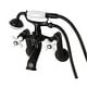 preview thumbnail 16 of 34, Kingston Brass Tub Wall Mount Clawfoot Tub Faucet with Hand Shower Matte Black