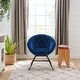 preview thumbnail 19 of 32, Modern Velvet Tufted Back Round Accent Rocking Chair for Teenager