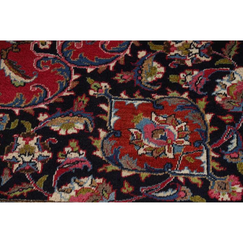 Hand Knotted Oriental 100% Wool Carpet Traditional Floral Red Mashad Area Rug - 15' 1'' X 10' 0''