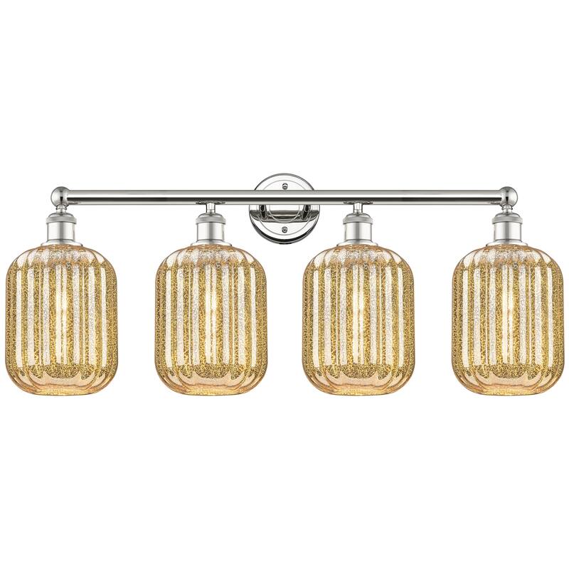 Innovations Lighting Endless Possibilities Edison - Preston - 4 Light 34" Jar Shade Bath Vanity Light - Mercury/Polished Nickel