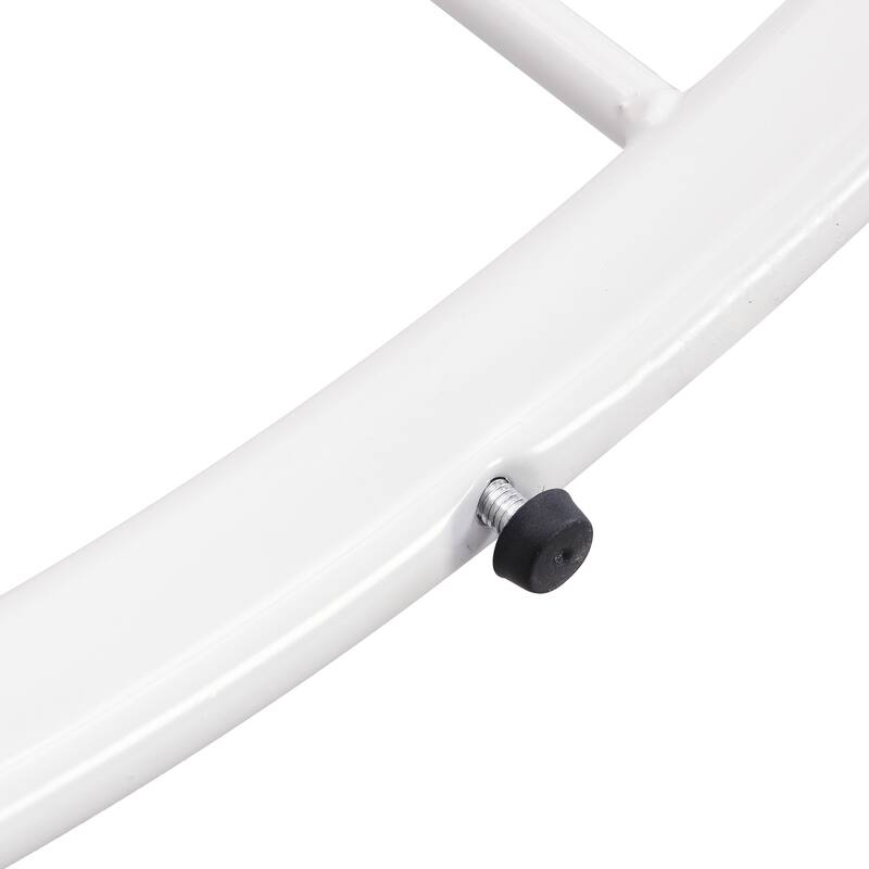 Creative Dining Table Set with Faux Marble Tabletop & Chair, Modern Metal Frame 55In Kitchen Table Set for 6, White