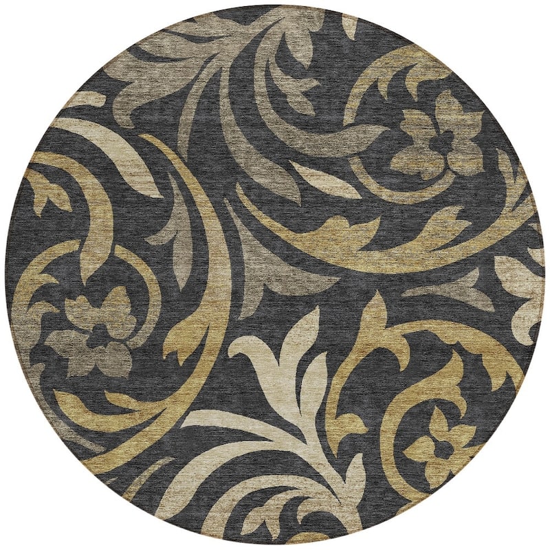 HomeRoots Floral Transitional Rectangle Outdoor Rug