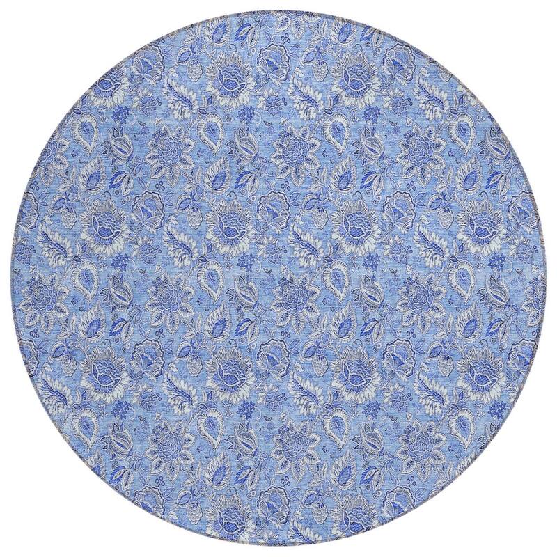 HomeRoots Floral Transitional Rectangle Outdoor Rug