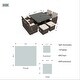 preview thumbnail 3 of 19, 9-Piece Aluminum Dining Set with Tempered Glass Tabletop and Umbrella Hole