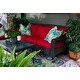 Clara Indoor/ Outdoor Wicker Sofa Cushion Set made with Sunbrella Fabric