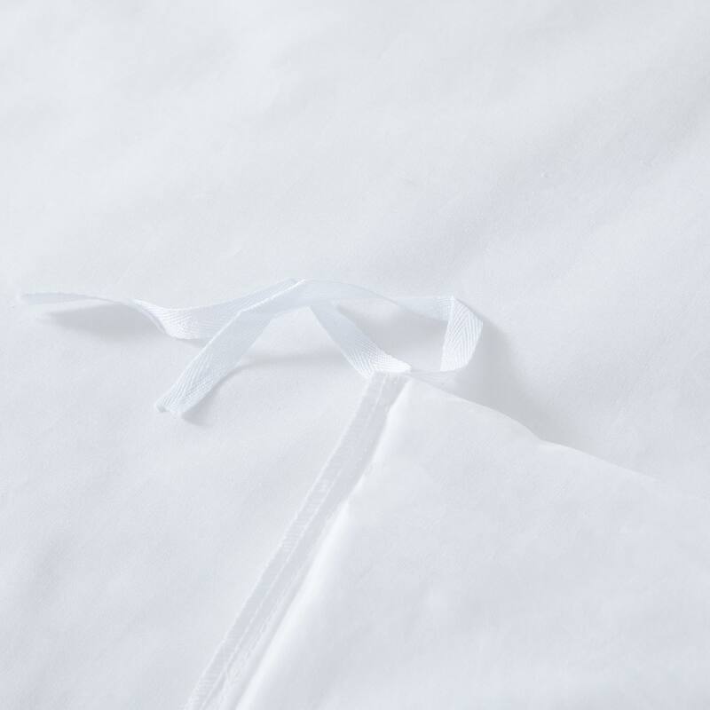 Wholelinens Cotton Percale Hotel Duvet Cover Set, Geo Embroidery