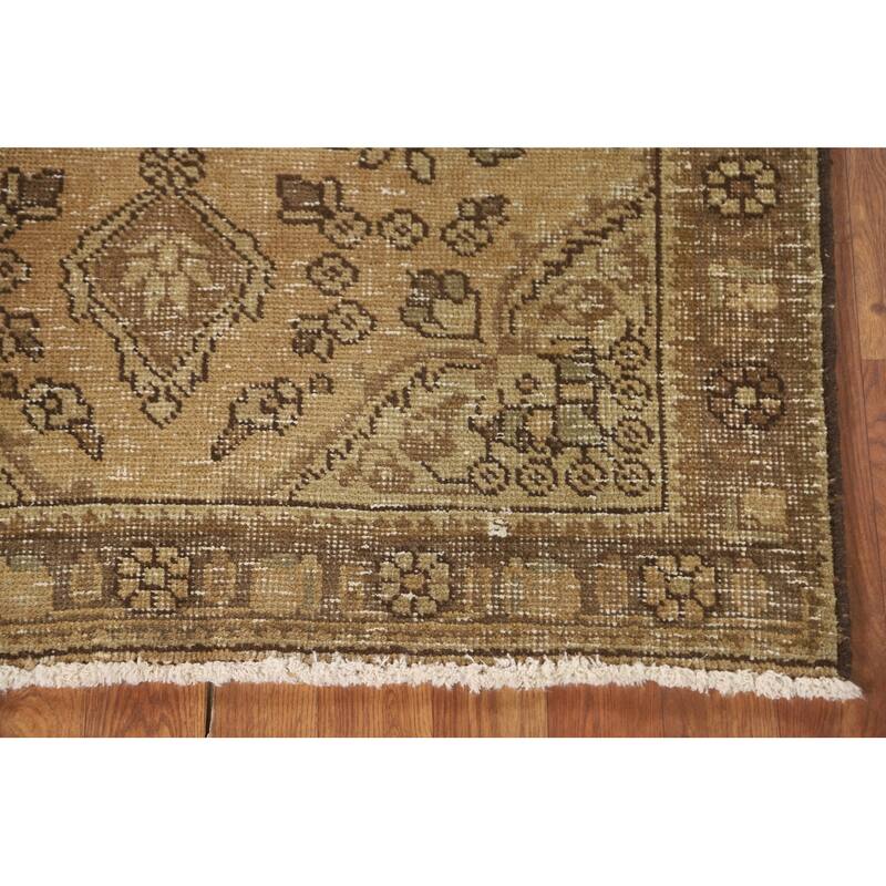 Hand Knotted Oriental 100% Wool Carpet Traditional Medallion Yellow & Gold Tabriz Area Rug - 4' 8'' X 3' 3''