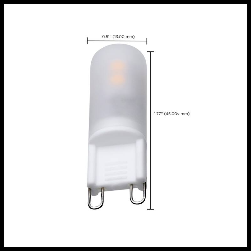 2 Watt T4 LED Frost Finish G9 Base 3000K 120 Volt