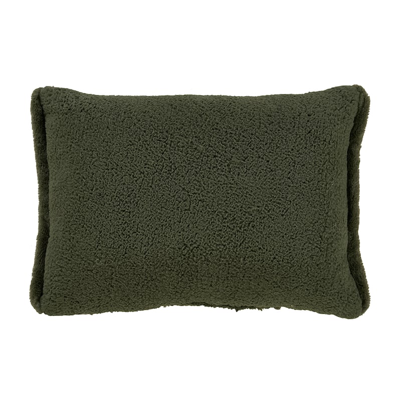 Cava Evergreen Quilted Boudoir Decorative Throw Pillow