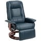 preview thumbnail 2 of 61, HomCom Faux Leather Adjustable Manual Swivel Base Recliner Chair with Comfortable and Relaxing Footrest