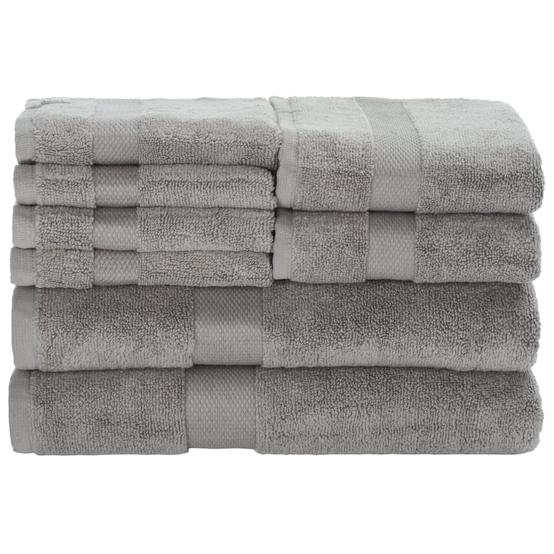 SAFAVIEH Plush 8-Piece Towel Bundle - Grey