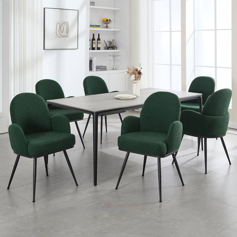 Fabric Upholstered Dining Chairs Set of 2/4 with Arms - 34.8"H x 23.2"W x 22.8"D