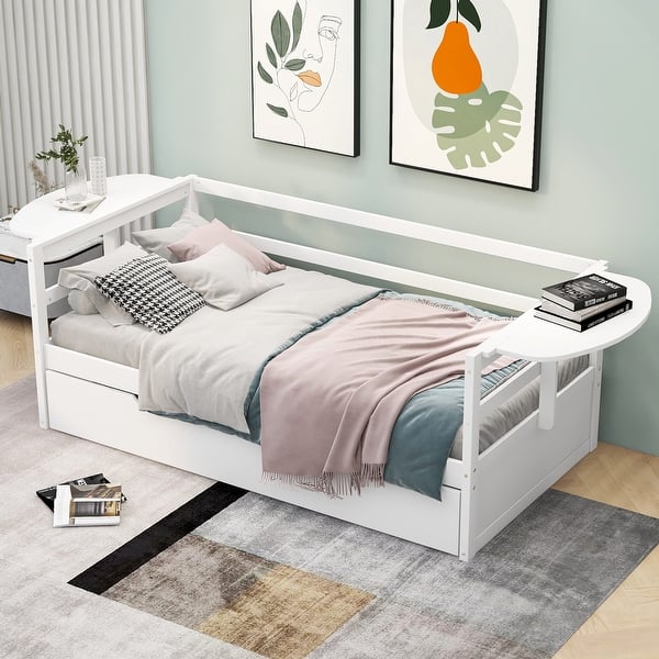 slide 2 of 14, Full Size Metal Loft Bed with Desk & Shelves - Durable & Stylish Silver