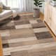 Miranda Haus Geometric Modern Patchwork Polypropylene Indoor Area Rug