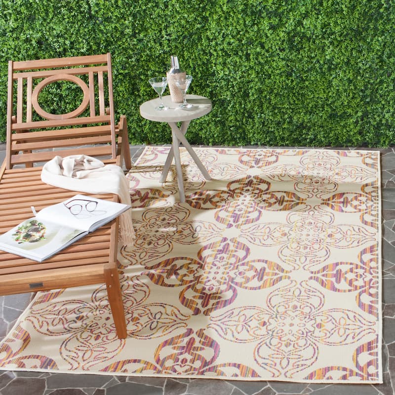 SAFAVIEH Havana Tamie Indoor/ Outdoor Waterproof Patio Backyard Rug - 4' x 5'7"