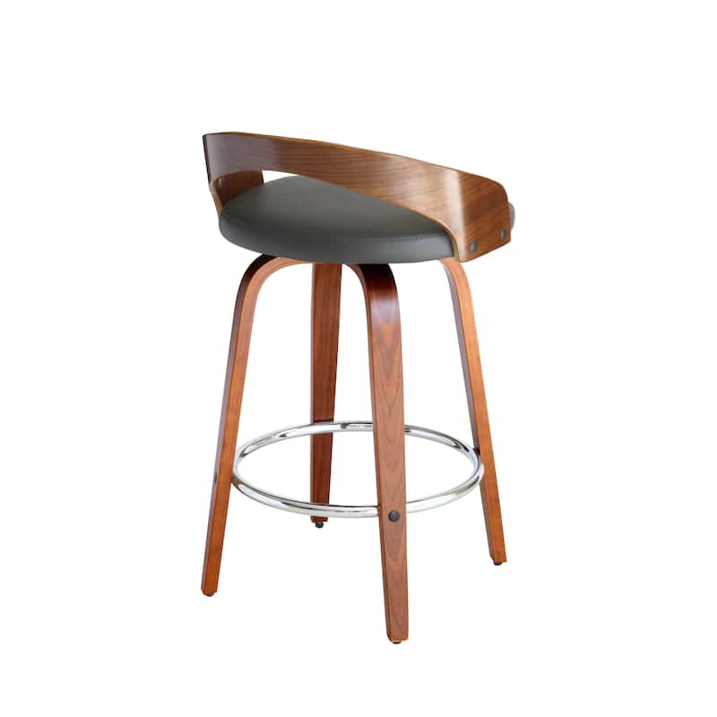 Carson Carrington Solavagen Mid-Century Modern Swivel Counter or Bar Stool