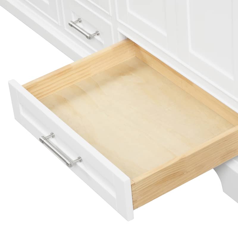 Blossom Copenhagen 60" Double Vanity with Marble Top, Sinks & Mirror