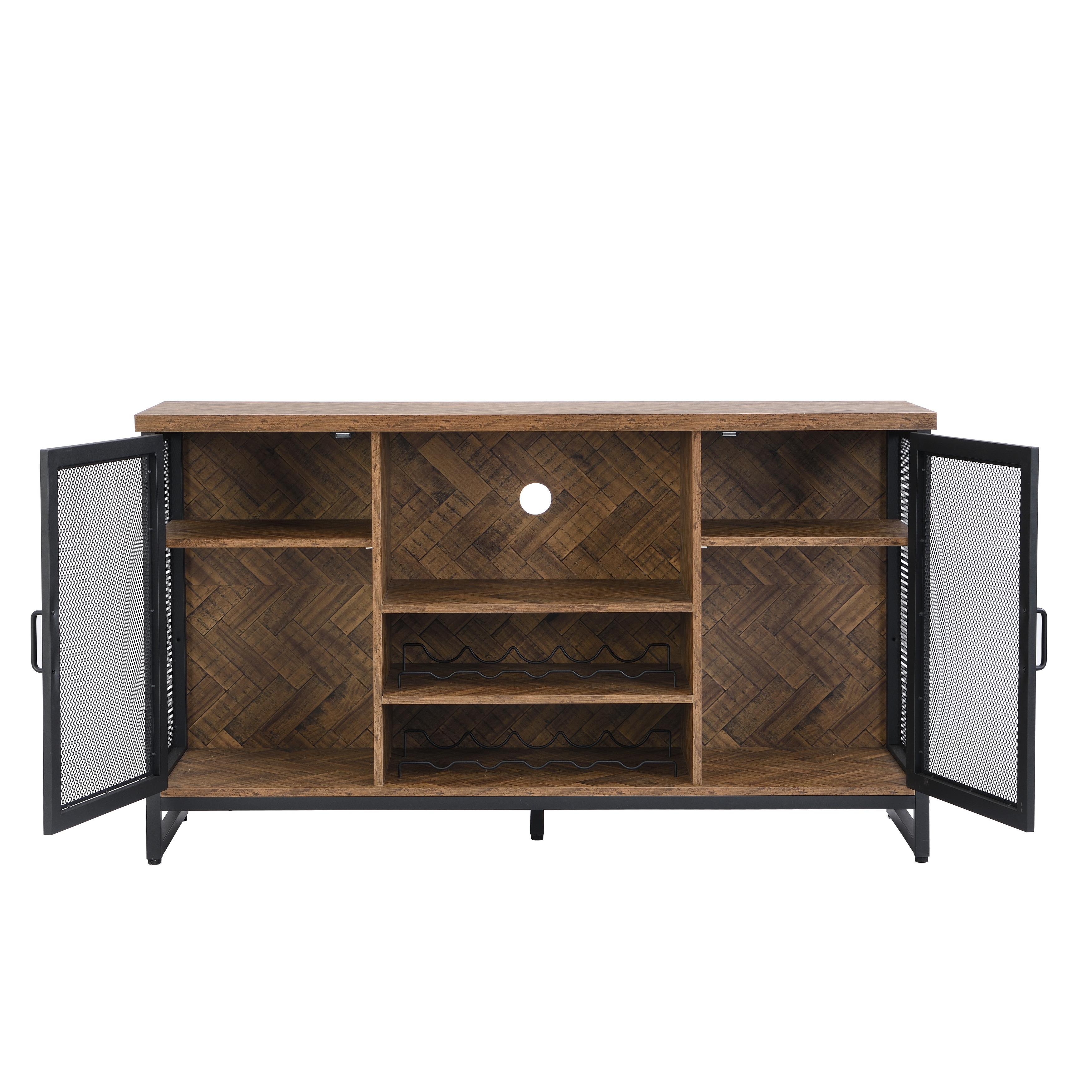 Tv console shop with wine storage