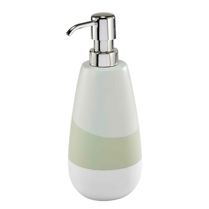 Nicole Miller Tropiluxe Toothbrush Holder & Lotion Dispenser Set - Bath Acc 2pc Set - TB, LP