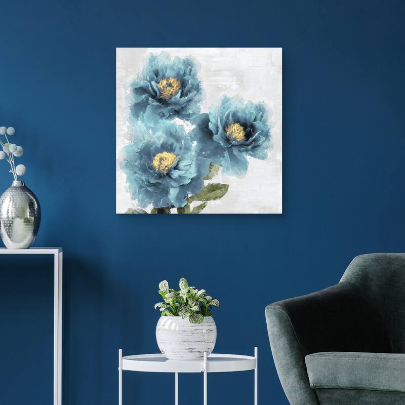 Blue Bloom I by Jesse Stevens Canvas Art Print