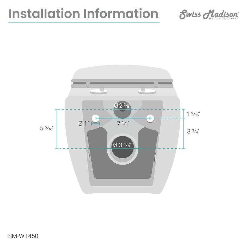 Ivy Wall Hung Elongated Toilet Bowl 0.8/1.28 GPF Dual Flush