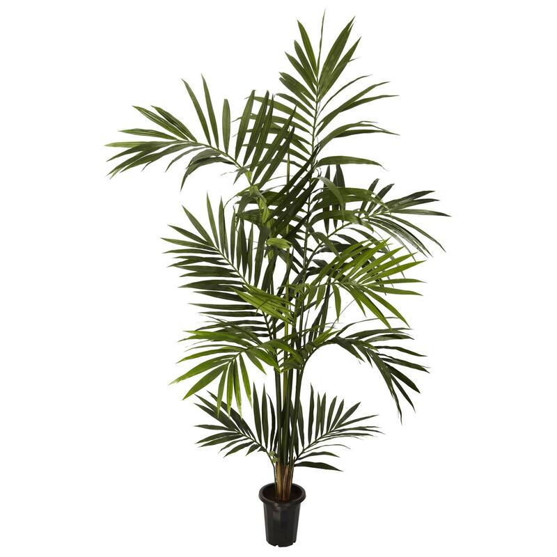 6 Ft Palm Tree Indoor Outdoor Decorative Silk Tree Vintage Style - 6ft.