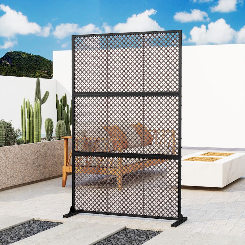 Outdoor Free Standing Metal Privacy Screen