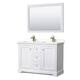 Option White / Giotto Quartz Top / Brushed Gold Hardware