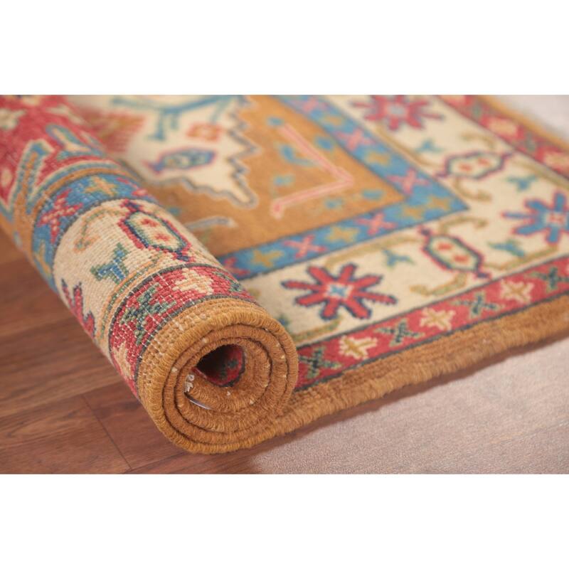 Kazak Oriental Foyer Rug Handmade Wool Carpet - 2'9" x 3'10"
