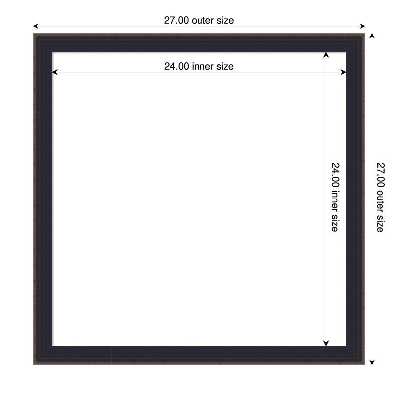 Havana Black Bronze Framed Dry Erase Magnetic Board - 27 x 27 in
