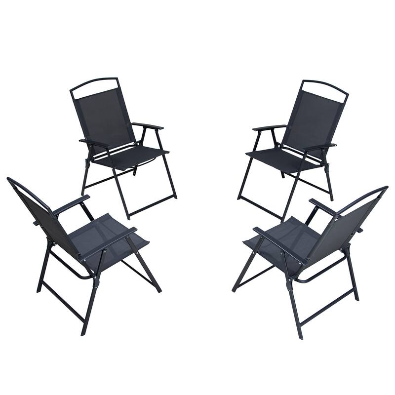 VredHom Outdoor 4-Piece Patio Dining Folding Chairs