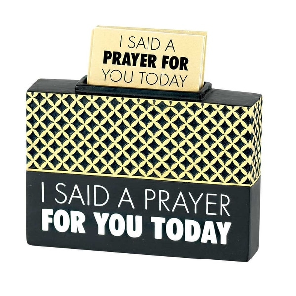 3.5” Black and White “I Said a Prayer For You Today” Tabletop Box - N/A