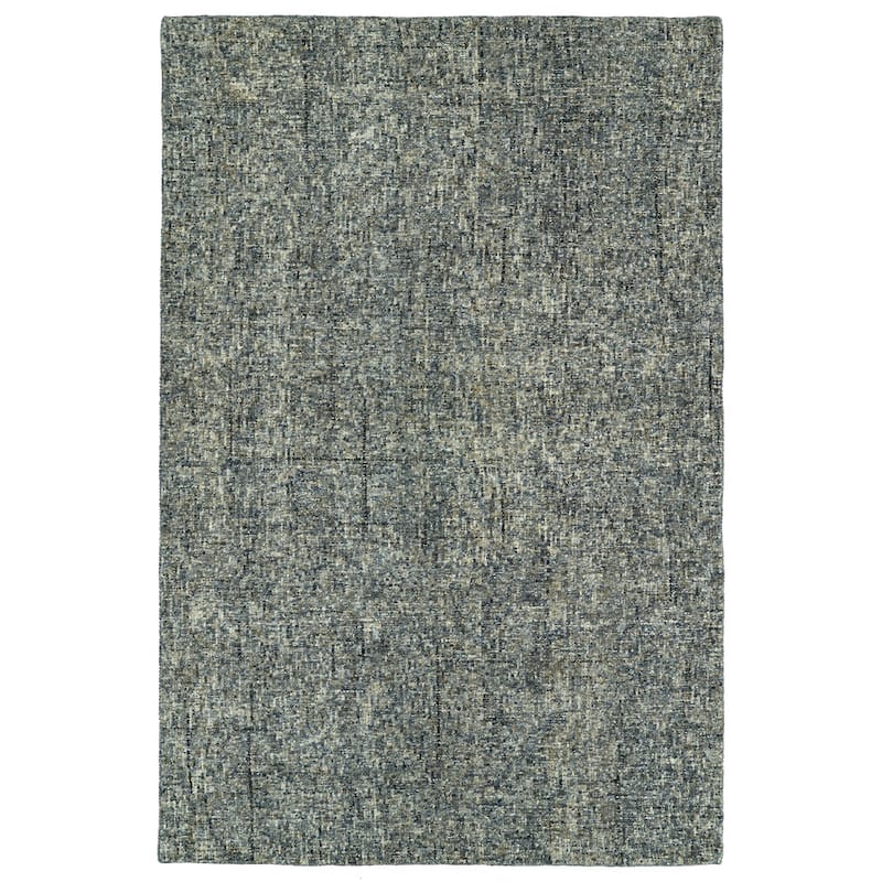 Addison Eastman Variegated Solid Wool Area Rug - 5' x 7' 6" - Blue - Rectangle