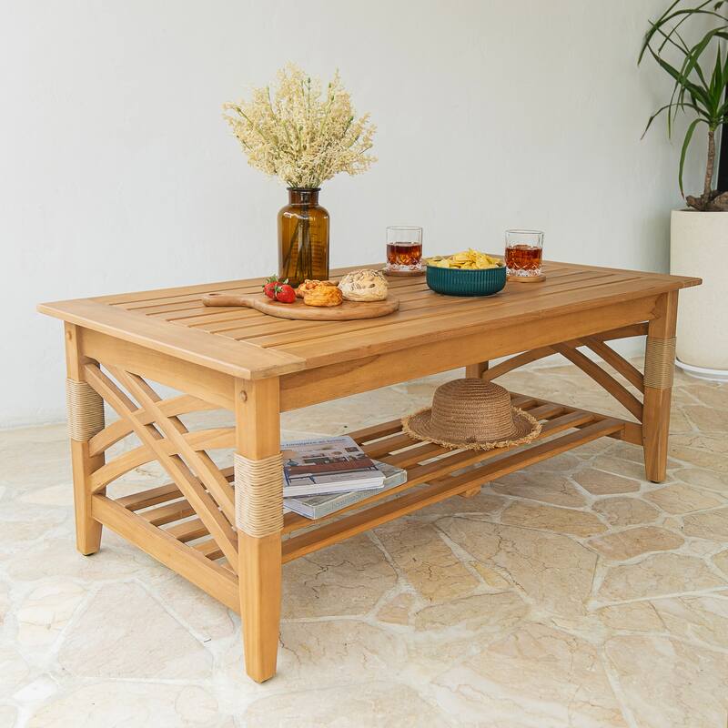 Cambridge Casual Carmel 4-Piece Indonesian Teak Patio Conversation Set