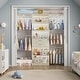 preview thumbnail 2 of 25, Closet Organizer with Wooden Drawers & Cube, 5FT Adjustable Closet System for Nursery & Kid's Room Washed Oak