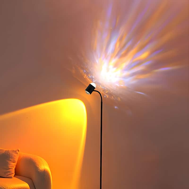 Modern Double-Side LED Floor Lamp - Black