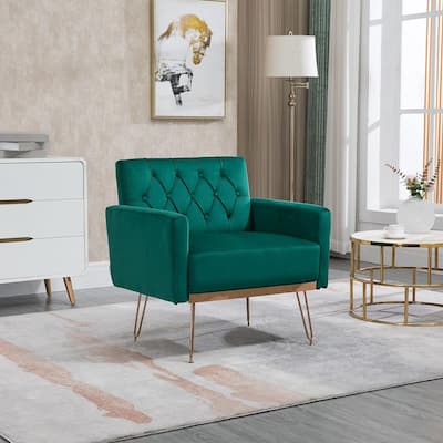 Modern Upholstered Velvet Accent Chair