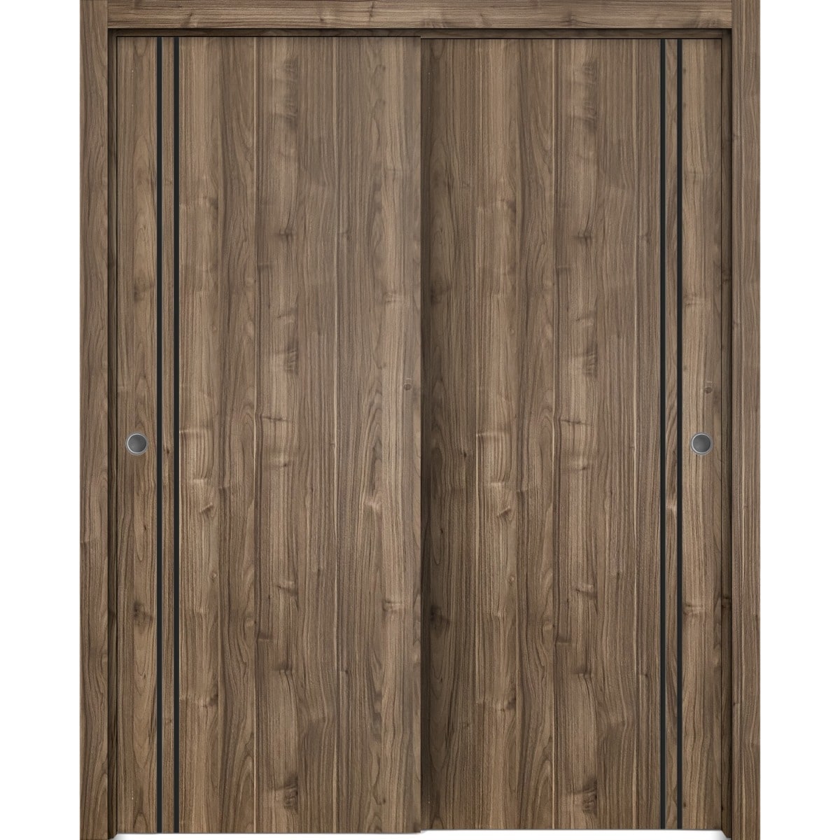 SartoDoors Planum 0016 | Bedroom Door Interior Door | Solid Wood | Hardware Set | 36x80, Walnut Bathroom Door Pantry Door