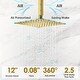 preview thumbnail 7 of 33, 12" Ceiling Mount Rainfall 3 Way Thermostatic Shower Faucets Sets with 6 Body Jets