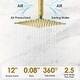 preview thumbnail 7 of 40, EVERSTEIN Thermostatic Shower System 12 Inch Rain Shower Head 3 Way Thermostatic Faucet with 6 Body Jets