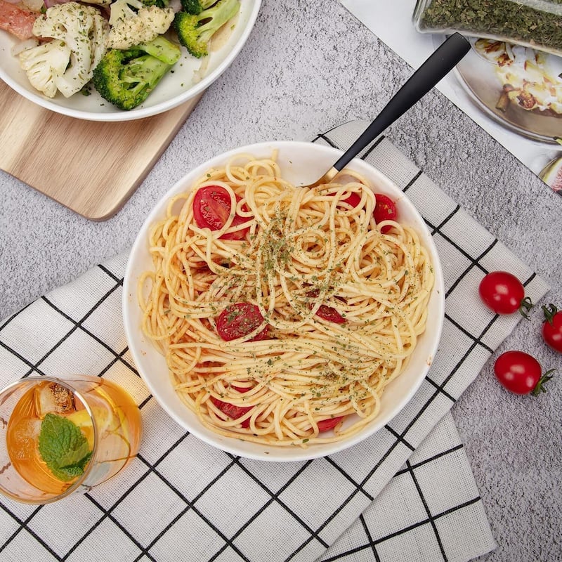 White Bowl Sets for Salad Soup Pasta Popcorn Fruits