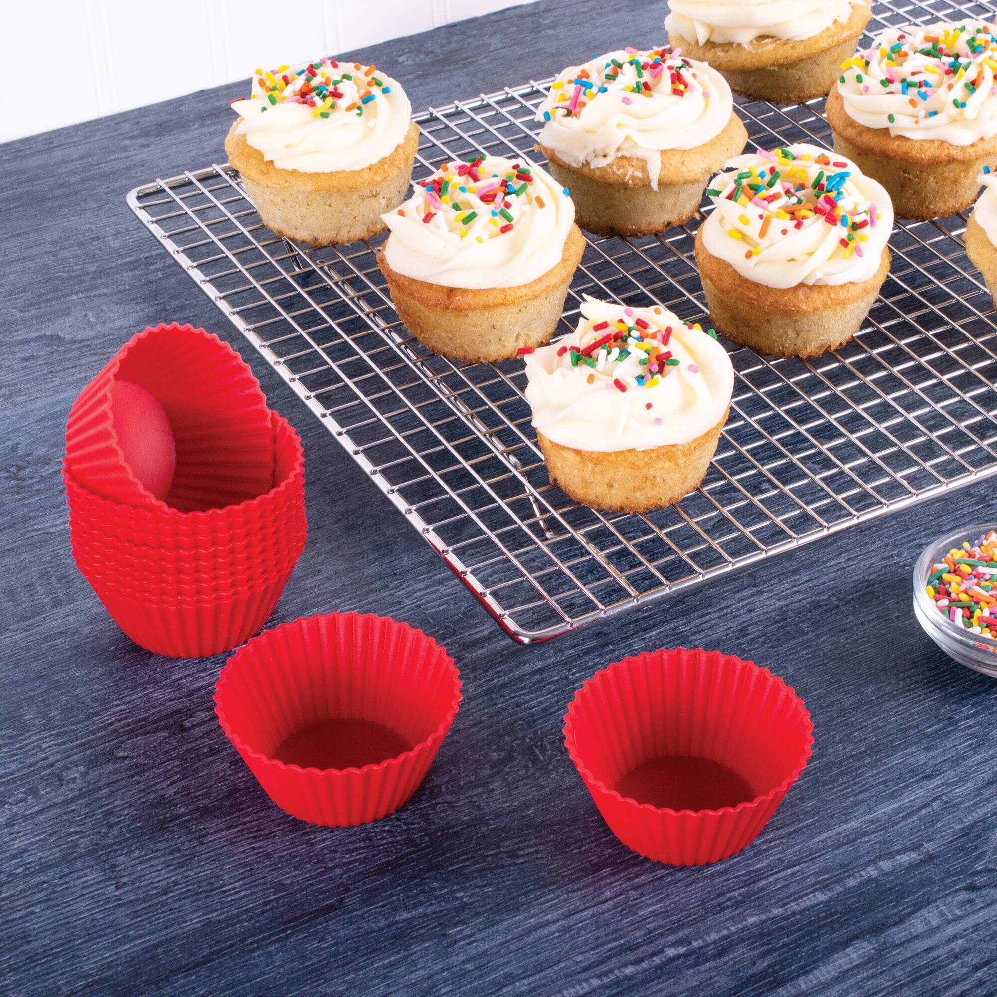 Mrs. Anderson's Baking Silicone Muffin Cups, 2 Sets of 12 Bed Bath