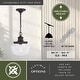 preview thumbnail 4 of 8, Collins 1 Light Black Farmhouse Outdoor Pendant Clear Schoolhouse Glass - 10-in. W x 11.5-in. H x 10-in. D