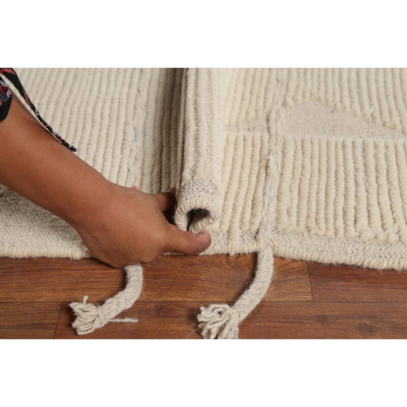 Moroccan Oriental Area Rug Hand-Knotted Wool Carpet - 8'8"x 10'5"