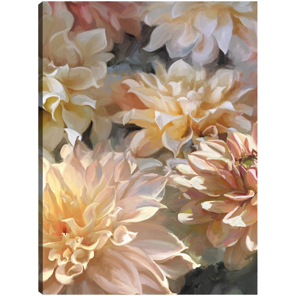 Sherbert Dahlias By Studio Arts Canvas Art Print