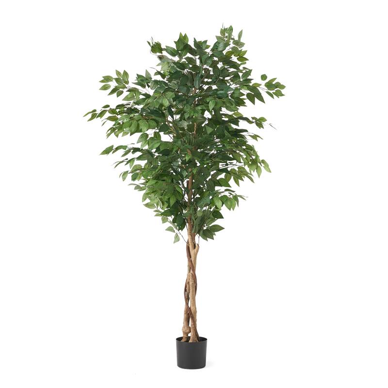 180cm Artificial Ficus Tree in Pot Indoor Outdoor Home Decor - Green
