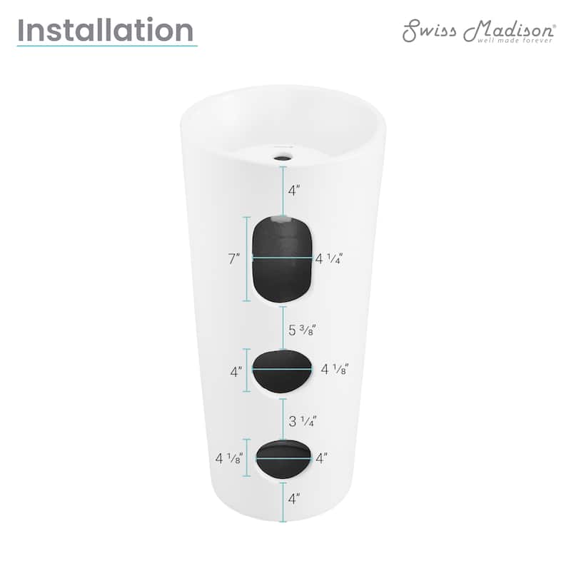 Monaco Circular Basin Pedestal sink